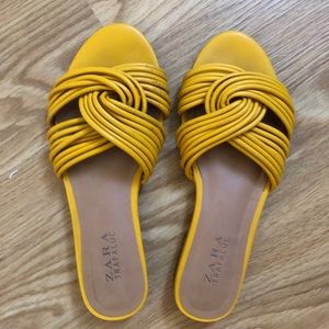 Mustard yellow sandals